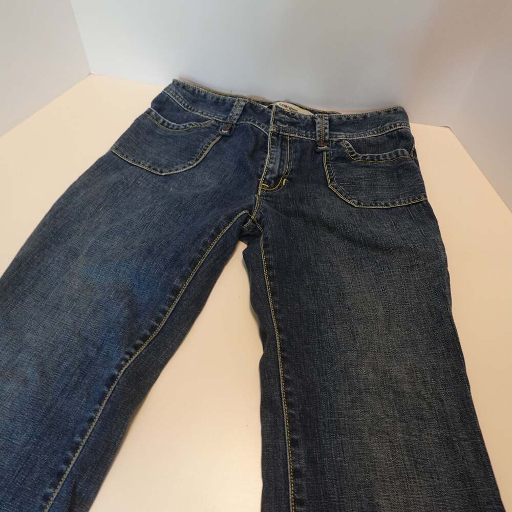 GAP Women's Dark Blue Low Rise Flare Leg Denim Jeans